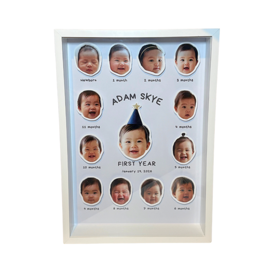 3D Baby Monthly Milestone with Frame - 1pc
