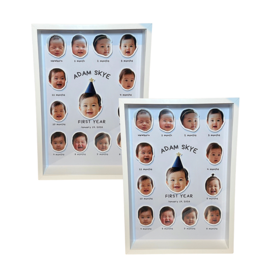 3D Baby Monthly Milestone with Frame - 2pcs