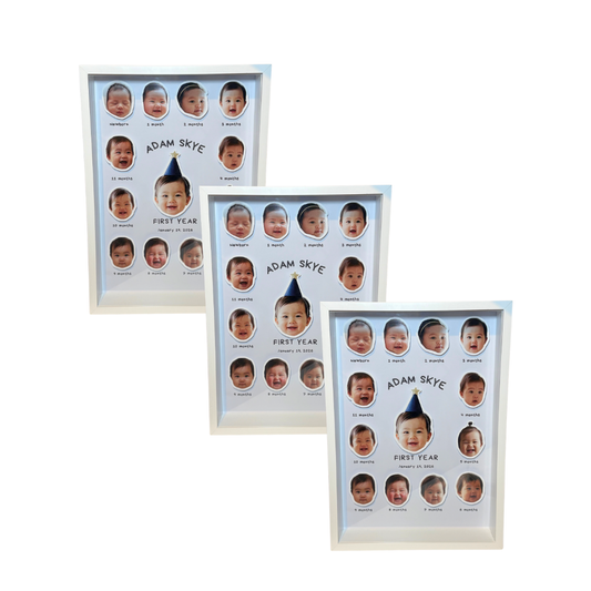 3D Baby Monthly Milestone with Frame - 3pcs